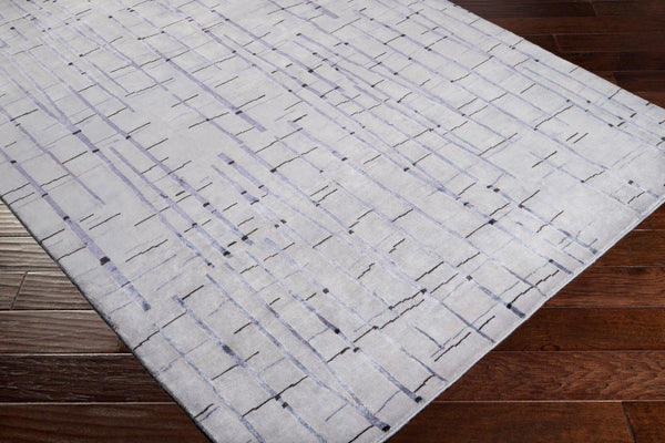 Surya Shibui Sh-7400 Handmade 2' X 3' Rug - Luxurious Viscose & Wool Blend, Artisanal Quality, Elegant Style Gray Nz Wool,Viscose Sh7404-58