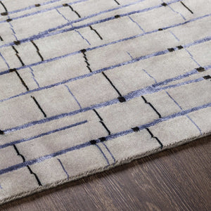 Surya Shibui Sh-7400 Handmade 2' X 3' Rug - Luxurious Viscose & Wool Blend, Artisanal Quality, Elegant Style Gray Nz Wool,Viscose Sh7404-58