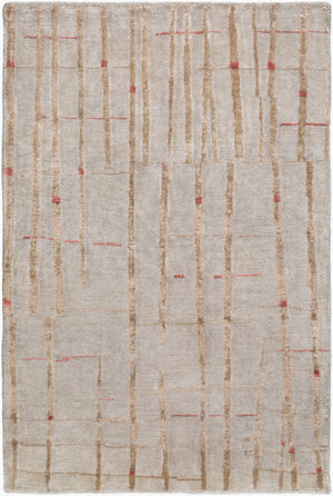 Surya Shibui Sh-7400 Handmade 2' X 3' Rug - Luxurious Viscose & Wool Blend, Artisanal Quality, Elegant Style Light Gray Nz Wool,Viscose Sh7405-23