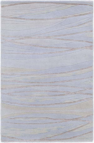 Surya Shibui Sh-7400 Handmade 2' X 3' Rug - Luxurious Viscose & Wool Blend, Artisanal Quality, Elegant Style Light Blue Nz Wool,Viscose Sh7406-23