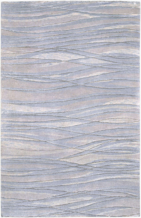 Surya Shibui Sh-7400 Handmade 2' X 3' Rug - Luxurious Viscose & Wool Blend, Artisanal Quality, Elegant Style Light Blue Nz Wool,Viscose Sh7406-58