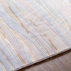 Surya Shibui Sh-7400 Handmade 2' X 3' Rug - Luxurious Viscose & Wool Blend, Artisanal Quality, Elegant Style Light Blue Nz Wool,Viscose Sh7406-23