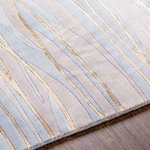 Surya Shibui Sh-7400 Handmade 2' X 3' Rug - Luxurious Viscose & Wool Blend, Artisanal Quality, Elegant Style Light Blue Nz Wool,Viscose Sh7406-23