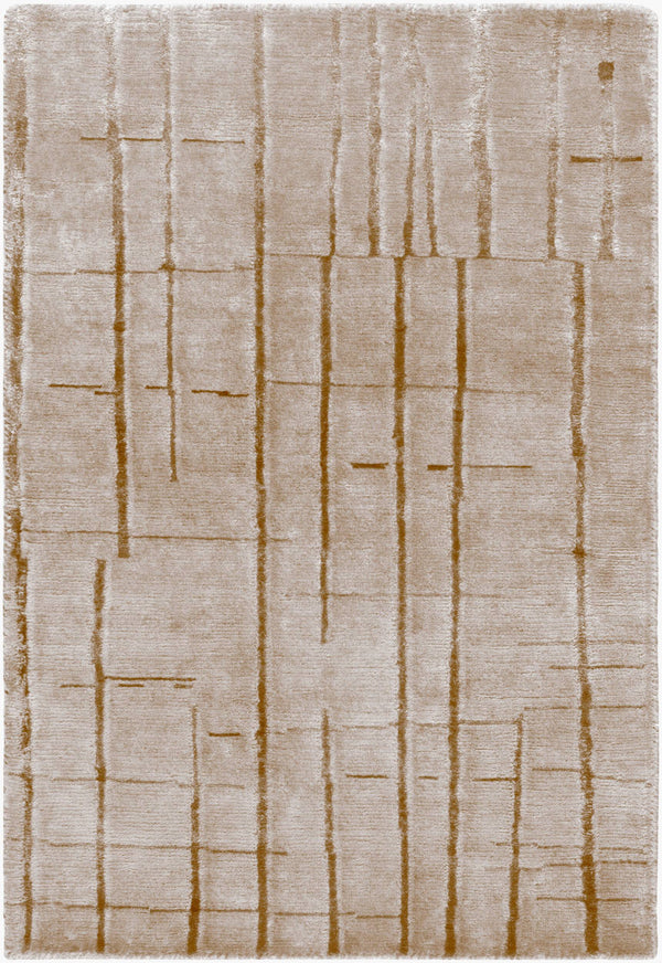 Surya Shibui Sh-7400 Handmade 2' X 3' Rug - Luxurious Viscose & Wool Blend, Artisanal Quality, Elegant Style Brown Nz Wool,Viscose Sh7409-23