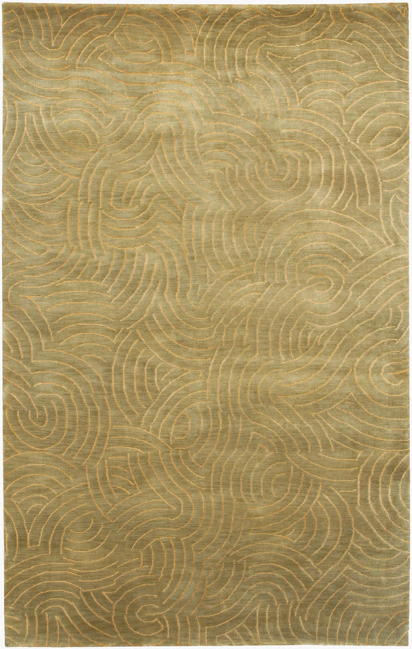 Surya Shibui Sh-7400 Handmade 2' X 3' Rug - Luxurious Viscose & Wool Blend, Artisanal Quality, Elegant Style Olive Nz Wool,Viscose Sh7411-23
