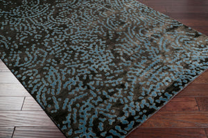 Surya Shibui 5' X 8' Hand-knotted Rug In Viscose & New Zealand Wool - Luxurious, Easy To Maintain Beauty! Black Nz Wool,Viscose Sh7413-46