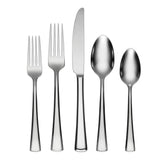 Oneida Noble 20-Piece Stainless Steel Flatware Set, Mirror Finish, Dishwasher Safe