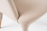 VIG Furniture Modrest Shannon - Modern Beige Vegan Leather + Rosegold Dining Chair VGVC-B022A-BGE