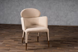 VIG Furniture Modrest Shannon - Modern Beige Vegan Leather + Rosegold Dining Chair VGVC-B022A-BGE