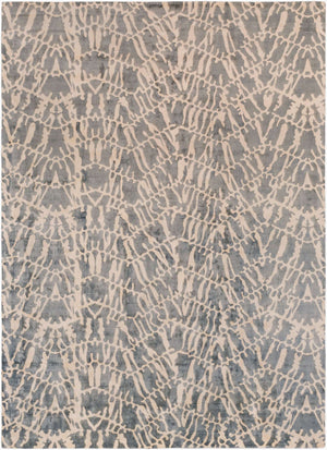 Surya Shibori Shb-8002 8' X 11' Hand Loomed Rug - Modern Viscose Design, Low Pile, Elegant Home Decor Charcoal Viscose Shb8002-811