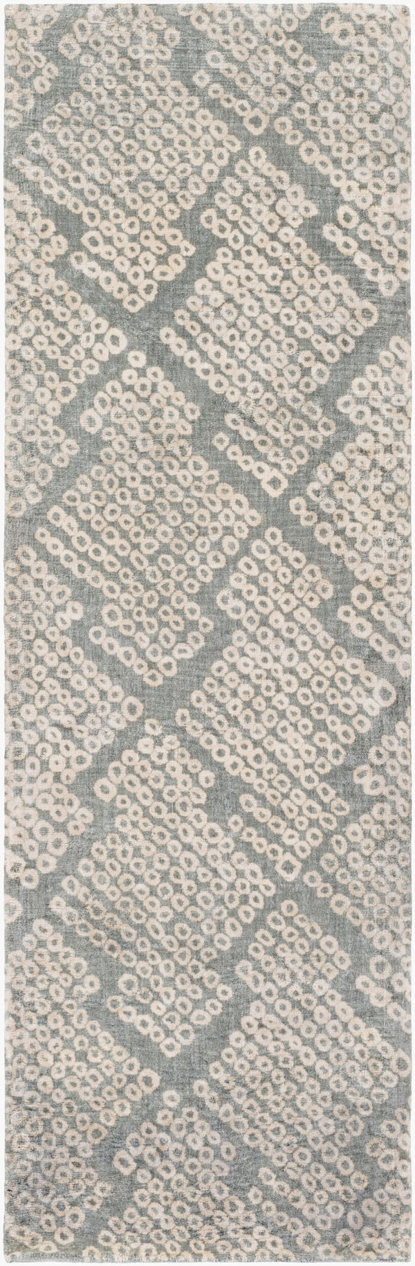 Surya Shibori Shb-8002 8' X 11' Hand Loomed Rug - Modern Viscose Design, Low Pile, Elegant Home Decor Dusty Sage Viscose Shb8003-268