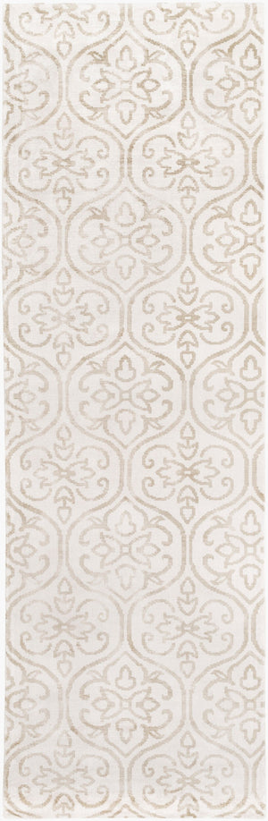 Surya Shibori Shb-8002 8' X 11' Hand Loomed Rug - Modern Viscose Design, Low Pile, Elegant Home Decor Ivory Viscose Shb8012-268