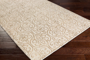 Surya Shibori Shb-8002 8' X 11' Hand Loomed Rug - Modern Viscose Design, Low Pile, Elegant Home Decor Ivory Viscose Shb8012-268