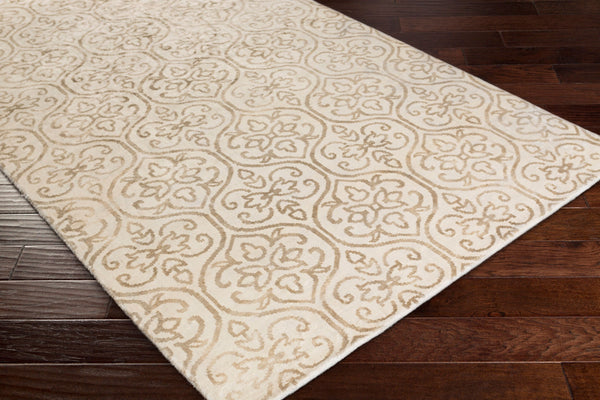 Surya Shibori Shb-8002 8' X 11' Hand Loomed Rug - Modern Viscose Design, Low Pile, Elegant Home Decor Ivory Viscose Shb8012-268