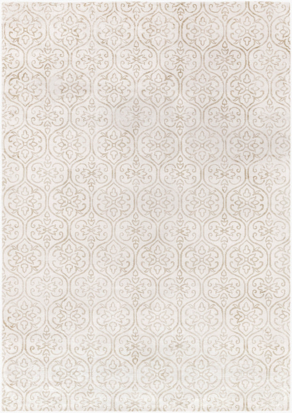 Surya Shibori Shb-8002 8' X 11' Hand Loomed Rug - Modern Viscose Design, Low Pile, Elegant Home Decor Ivory Viscose Shb8012-811