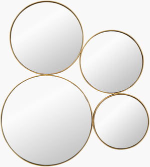 Surya Sophie Modern Hand-painted 28"H X 26"W Accent Mirror - Versatile, Stylish, And Easy To Clean! Frame, Gold Iron She001-2628