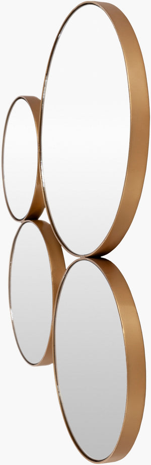 Surya Sophie Modern Hand-painted 28"H X 26"W Accent Mirror - Versatile, Stylish, And Easy To Clean! Frame, Gold Iron She001-2628