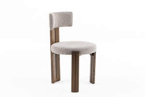 VIG Furniture Sheridan Mid-Century Dining Chair In Grey Fabric With Walnut Ash Legs, Armless T-Back Comfort VGDWJ1310-GRY
