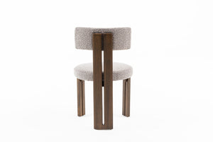 VIG Furniture Sheridan Mid-Century Dining Chair In Grey Fabric With Walnut Ash Legs, Armless T-Back Comfort VGDWJ1310-GRY