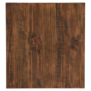 Homelegance By Top-Line Alastor Rustic X-Base End Table with Shelf Brown MDF