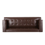 Christopher Knight Home® - Noble House - Raintree Mid Century Modern Faux Leather Tufted 3 Seater Sofa