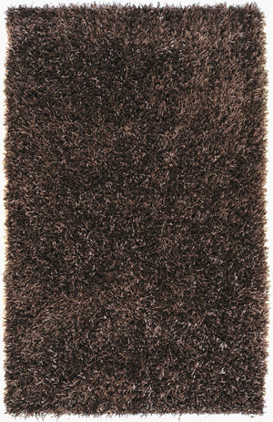 Surya Shimmer 5' X 8' Handmade High Pile Rug - Durable Polyester, Modern Design, Perfect For Any Space Medium Brown Polyester Shi5000-8106