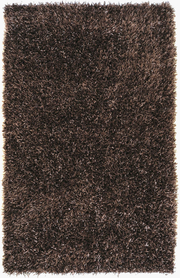 Surya Shimmer 5' X 8' Handmade High Pile Rug - Durable Polyester, Modern Design, Perfect For Any Space Medium Brown Polyester Shi5000-8106