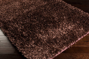 Surya Shimmer 5' X 8' Handmade High Pile Rug - Durable Polyester, Modern Design, Perfect For Any Space Medium Brown Polyester Shi5000-8106