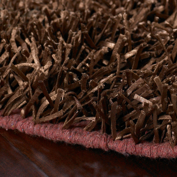 Surya Shimmer 5' X 8' Handmade High Pile Rug - Durable Polyester, Modern Design, Perfect For Any Space Medium Brown Polyester Shi5000-8106