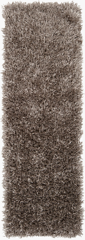 Surya Shimmer 5' X 8' Handmade High Pile Rug - Durable Polyester, Modern Design, Perfect For Any Space Charcoal Polyester Shi5001-268