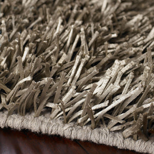 Surya Shimmer 5' X 8' Handmade High Pile Rug - Durable Polyester, Modern Design, Perfect For Any Space Charcoal Polyester Shi5001-268