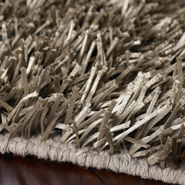 Surya Shimmer 5' X 8' Handmade High Pile Rug - Durable Polyester, Modern Design, Perfect For Any Space Charcoal Polyester Shi5001-268