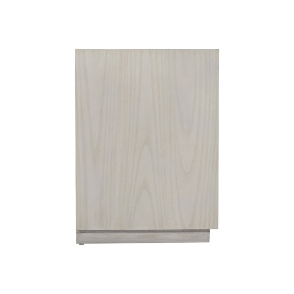 Bernhardt Bernhardt Ware Nightstand With Figured Walnut Veneer, Textured Aluminum Drawer & Usb Charging 309226