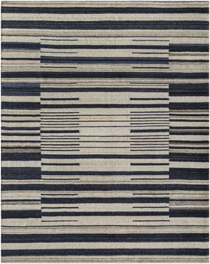 Surya Stockholm Handmade 2' X 3' Area Rug - Timeless Cotton & Wool Blend, Perfect For Any Room Decor! Charcoal Wool Shm2300-576