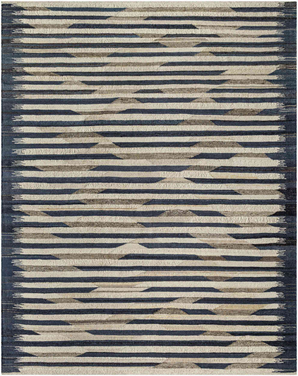Surya Stockholm Handmade 2' X 3' Area Rug - Timeless Cotton & Wool Blend, Perfect For Any Room Decor! Charcoal Wool Shm2300-576