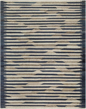 Surya Stockholm Handmade 2' X 3' Area Rug - Timeless Cotton & Wool Blend, Perfect For Any Room Decor! Navy Wool Shm2301-576