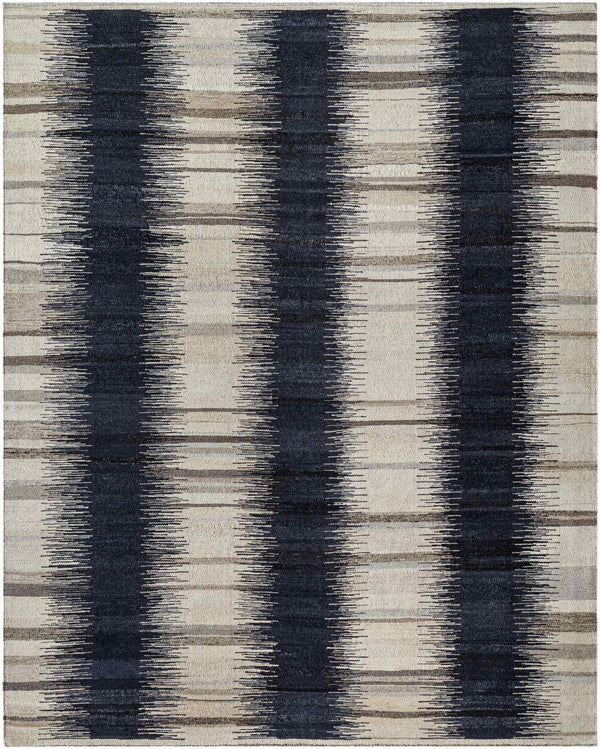 Surya Stockholm Handmade 2' X 3' Area Rug - Timeless Cotton & Wool Blend, Perfect For Any Room Decor! Midnight Blue Wool Shm2302-576