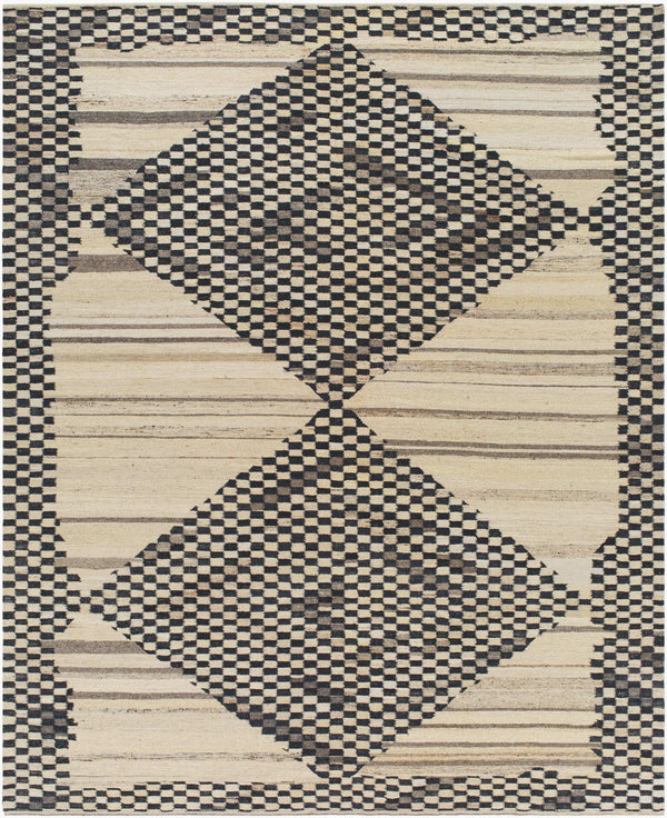 Surya Stockholm Handmade 2' X 3' Area Rug - Timeless Cotton & Wool Blend, Perfect For Any Room Decor! 'Ebony Wool Shm2303-810