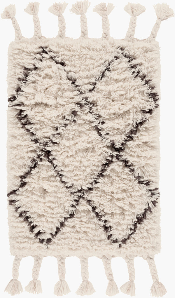 Surya Sherpa Handmade 2' X 3' Rug - Global Elegance With Plush Pile, Durable Wool Design For Any Room Beige Wool Shp8001-23