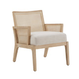 Marceline Natural Finish Fabric Cane Accent Chair