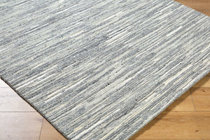 Surya Shaquille Handmade 2' X 3' Luxurious Viscose & Wool Rug For Farmhouse Cottage Style Homes Slate Gray Wool,Viscose Shq2300-912