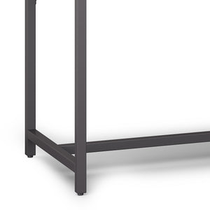 English Elm Banting Mid-Century Modern Desk - Stylish Distressed Grey Finish With Ample Storage & Space B136P158459