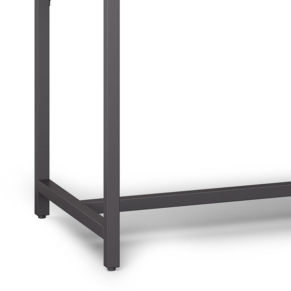 English Elm Banting Mid-Century Modern Desk - Stylish Distressed Grey Finish With Ample Storage & Space B136P158459