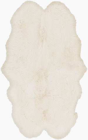 Surya Sheepskin Shs-9600 Handmade 2' X 3' Plush Pile Rug - Modern Decor With Timeless Elegance & Comfort Ivory Sheepskin Shs9600-46