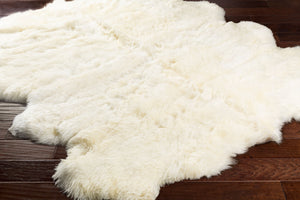 Surya Sheepskin Shs-9600 Handmade 2' X 3' Plush Pile Rug - Modern Decor With Timeless Elegance & Comfort Ivory Sheepskin Shs9600-23