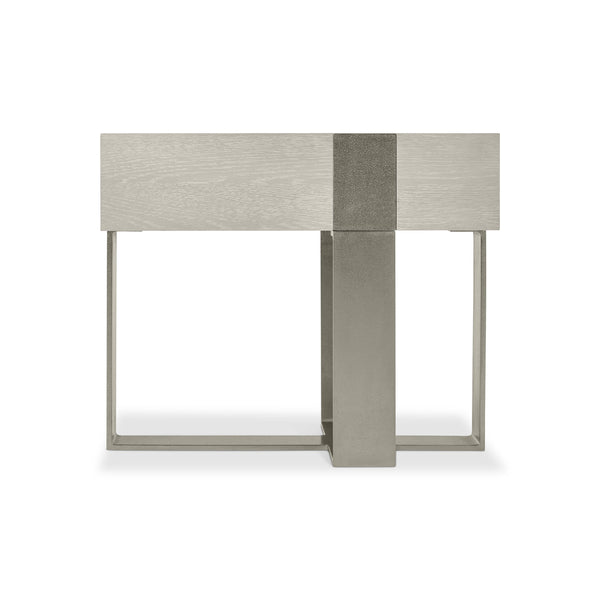 Bernhardt Bernhardt Rustic Modern Tempo Nightstand With Larza Oak, Sandblasted Aluminum Base & Usb Charging 346219R