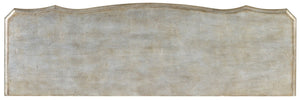 Hooker Furniture Sanctuary Silver-Leaf Dresser With 7 Felt & Cedar-Lined Drawers, Curved French Profile, 68" Wide 5413-90002