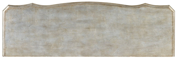 Hooker Furniture Sanctuary Silver-Leaf Dresser With 7 Felt & Cedar-Lined Drawers, Curved French Profile, 68" Wide 5413-90002