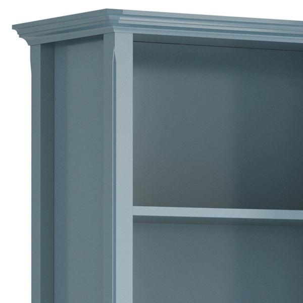 English Elm Amherst 30-Inch Solid Wood 5-Shelf Bookcase In French Blue - Elegant Storage For Any Room Style B136P158327