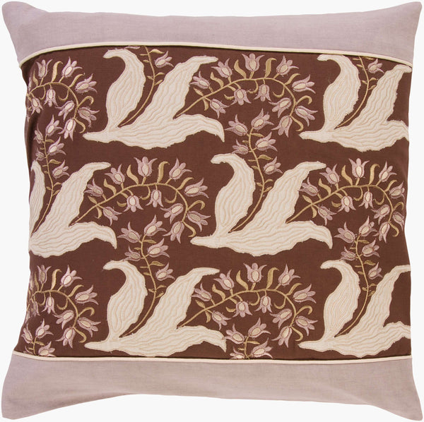 Surya Decorative Cotton Accent Pillows Si-2003 - 18" X 18" Stylish Home Decor With 30-day Warranty Dark Brown Cotton Si2003-1818